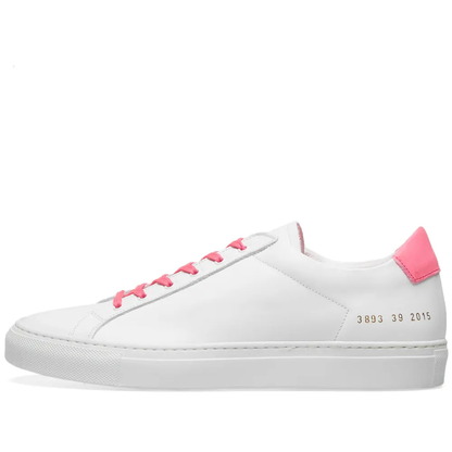 Woman by Common Projects Retro Low Fluro White & Pink