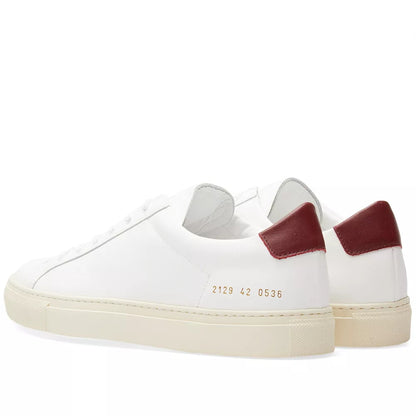 Common Projects Achilles Retro Low White & Burgundy