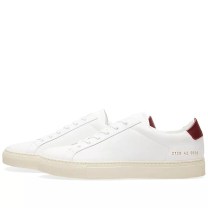 Common Projects Achilles Retro Low White & Burgundy