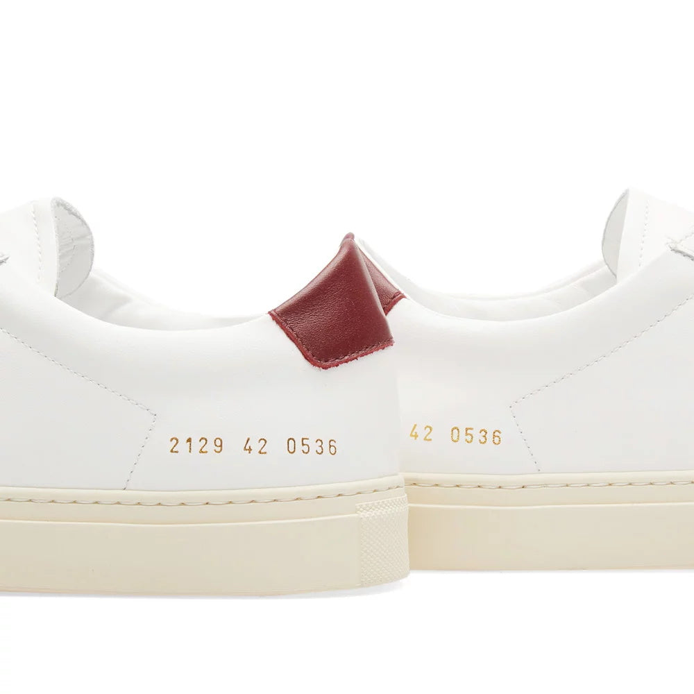 Common Projects Achilles Retro Low White & Burgundy