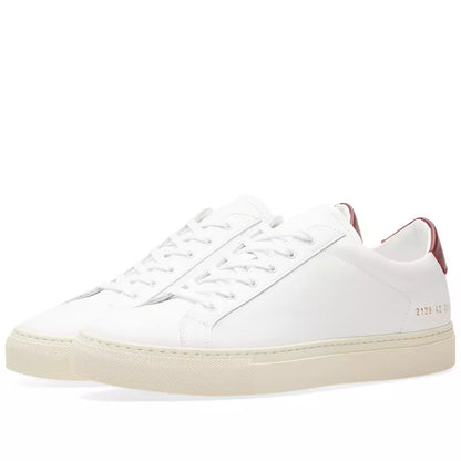 Common Projects Achilles Retro Low White & Burgundy