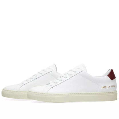 Woman by Common Projects Original Achilles Retro Low White & Burgundy