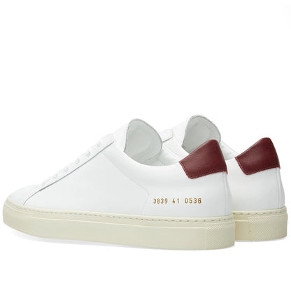 Woman by Common Projects Original Achilles Retro Low White & Burgundy