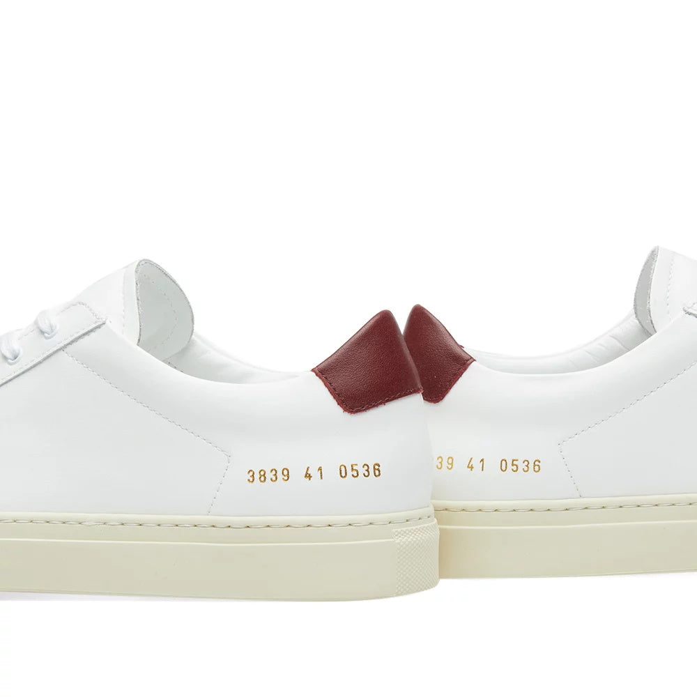 Woman by Common Projects Original Achilles Retro Low White & Burgundy