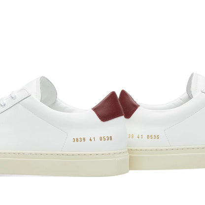 Woman by Common Projects Original Achilles Retro Low White & Burgundy