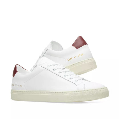 Woman by Common Projects Original Achilles Retro Low White & Burgundy