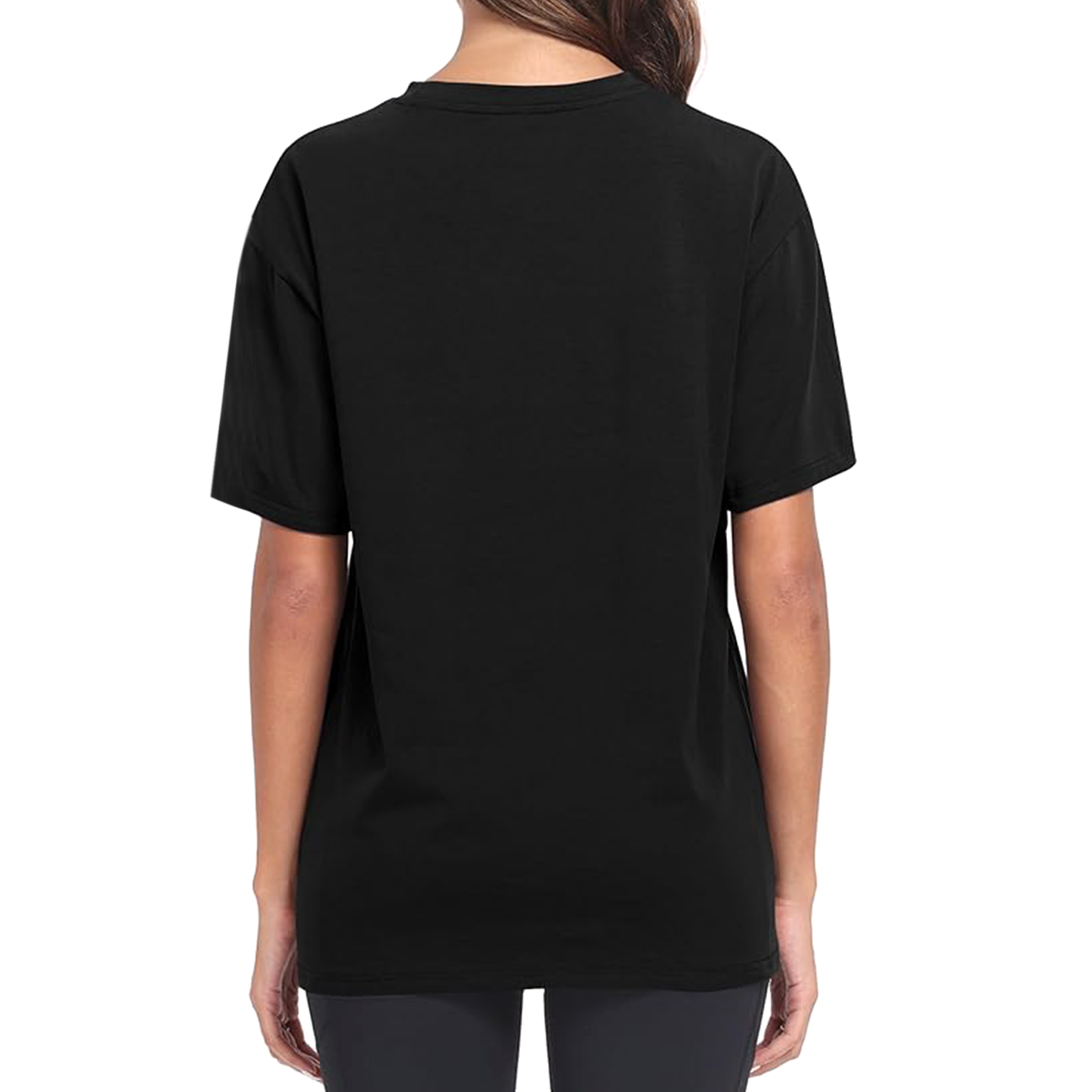 Women's Summer Short Sleeve T-Shirts Abstract Red Blue Color Graphic print Crew Neck Casual Cotton Shirt product image 3