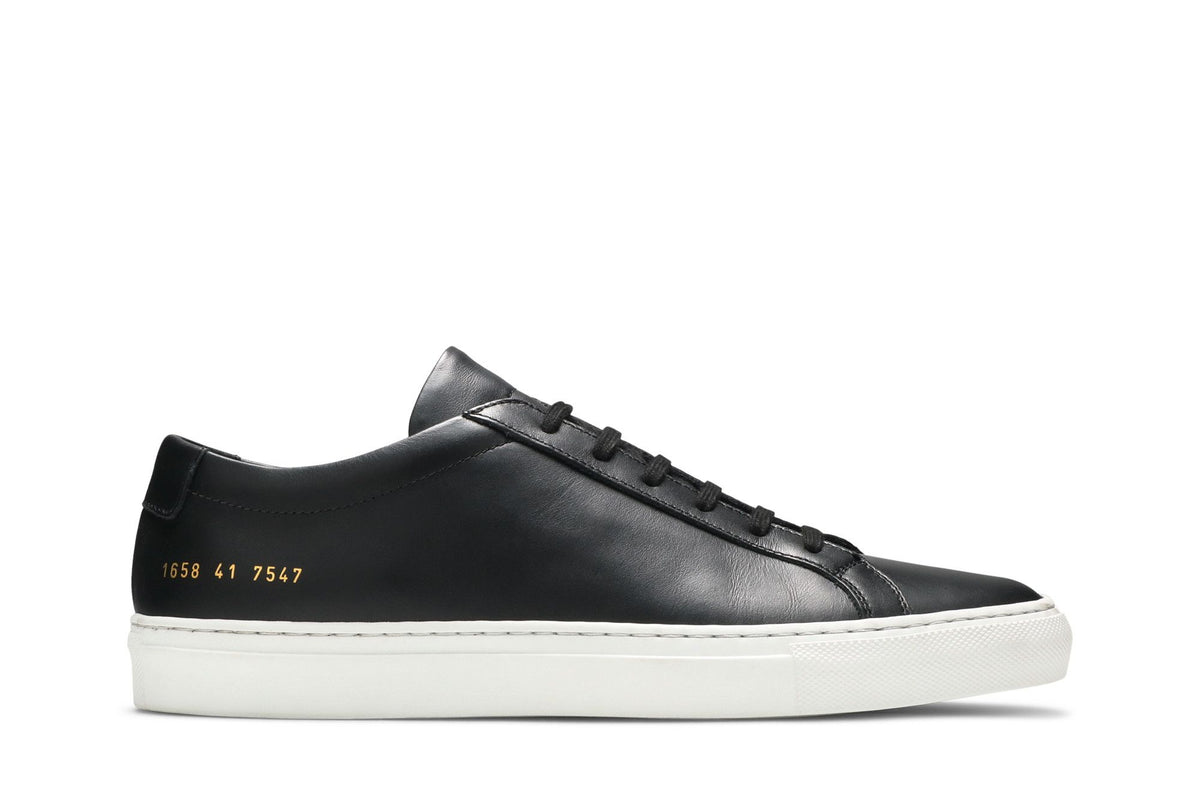Common Projects Achilles Low Black with white sole, outer side view