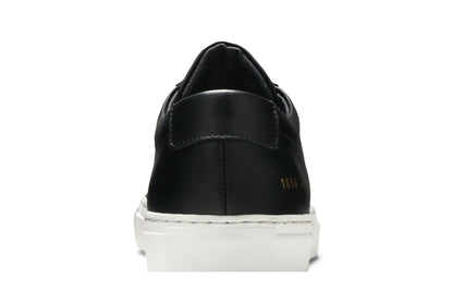 Common Projects Achilles Low Black, heel stitching and white sole detail