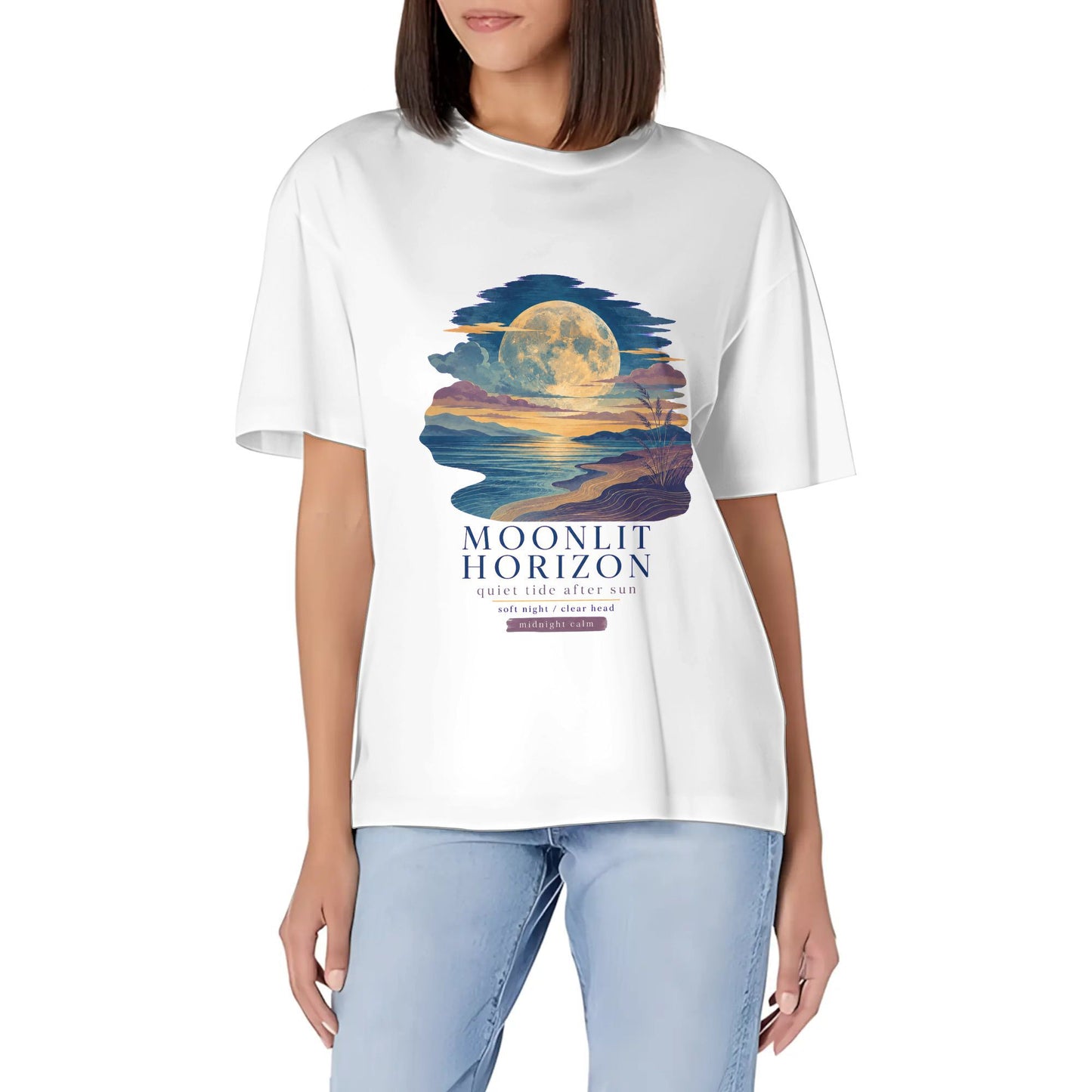 Women's Short Sleeve Graphic Crew Neck Casual Shirt Abstract Orange Blue Color Graphic Print Printed Casual Cotton T-Shirt Everyday Style product image 6