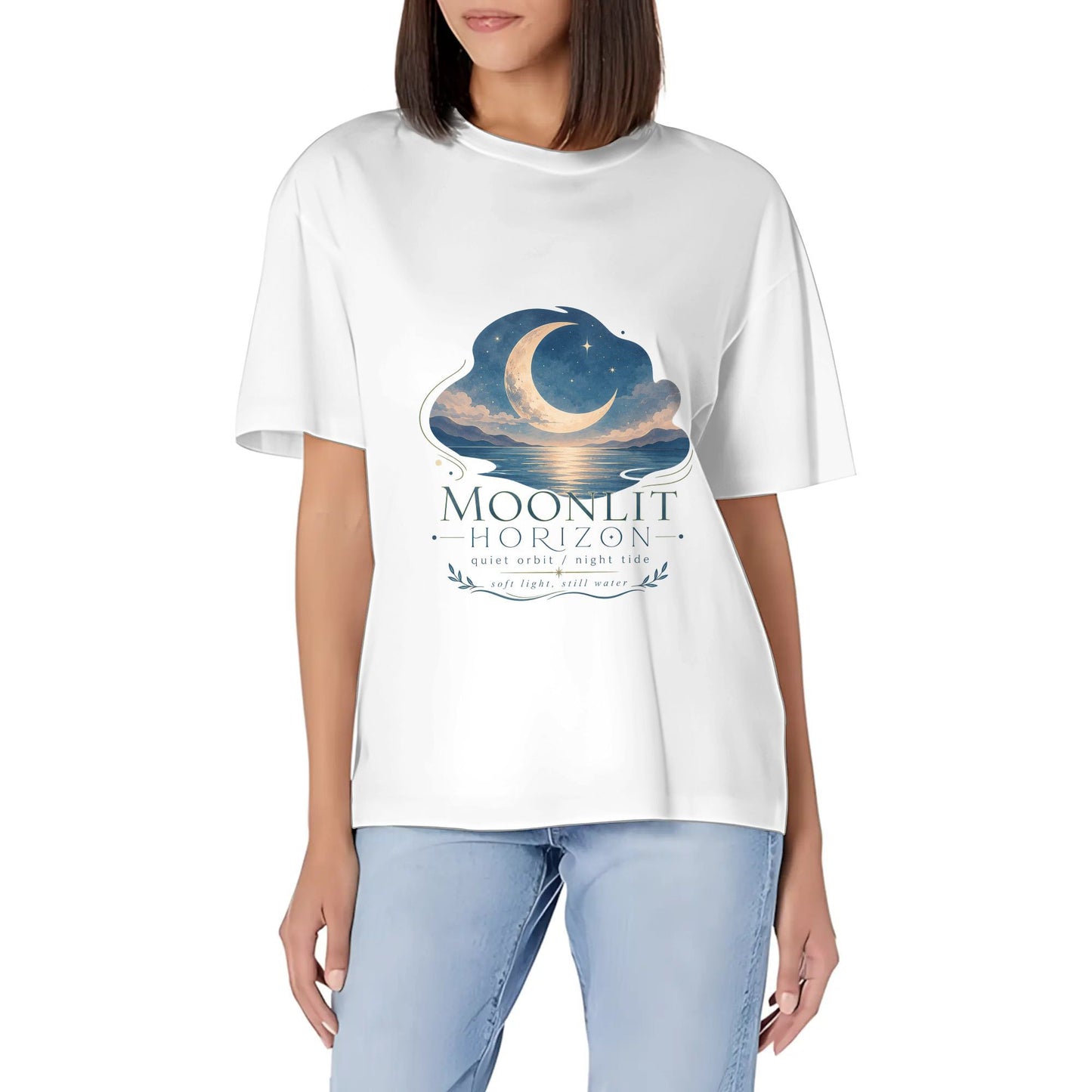 Women's Short Sleeve Graphic Crew Neck Casual Shirt Abstract Orange Blue Color Graphic Print Printed Casual Cotton T-Shirt Vintage Look product image 6