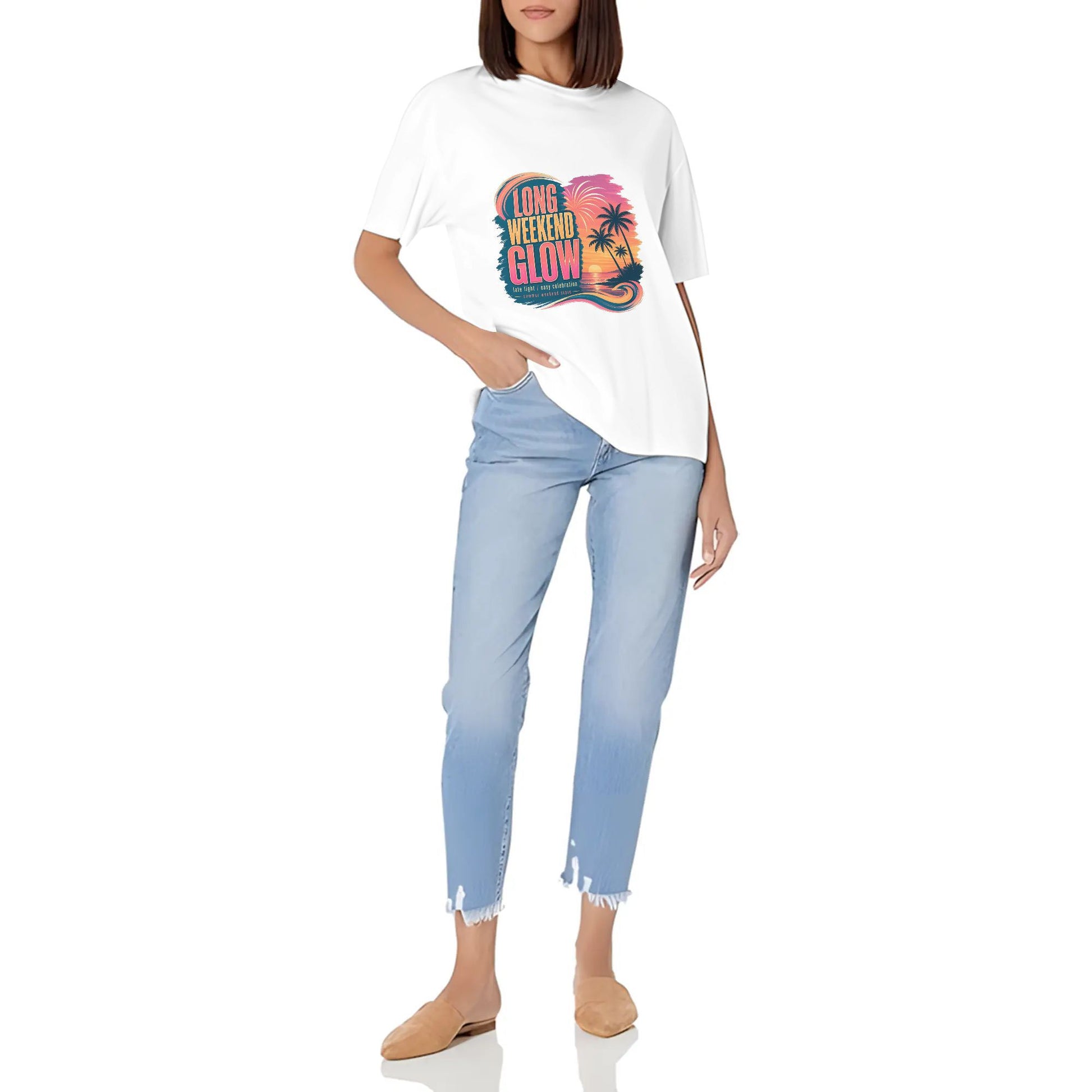Women's Short Sleeve Graphic Crew Neck Casual Shirt Abstract Red Blue Color Graphic Print Printed Casual Cotton T-Shirt product image 7