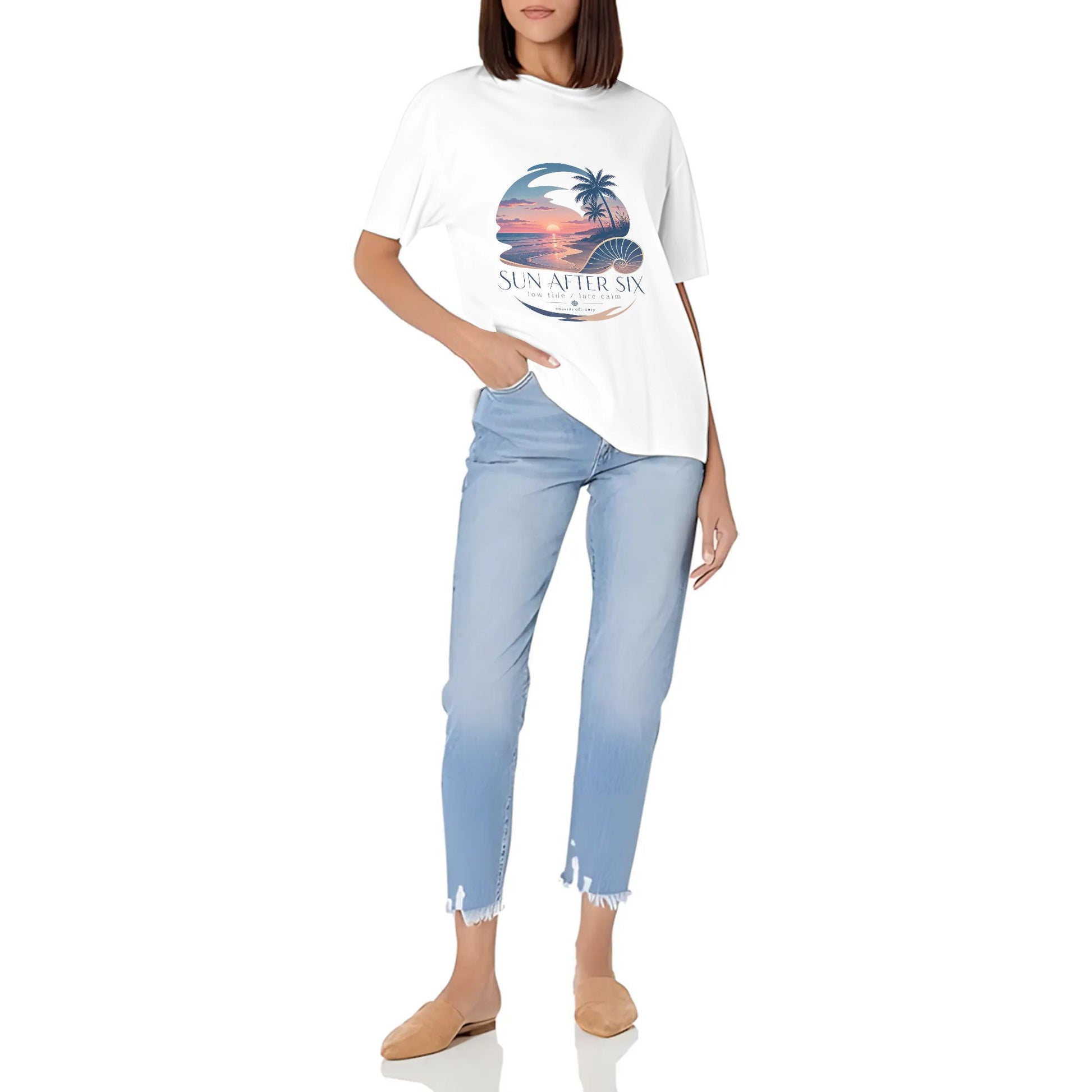 Women's Casual Crew Neck Short Sleeve T-Shirt Abstract Red Blue Color Graphic Print Graphic Cotton Tee for Everyday Outfits product image 7