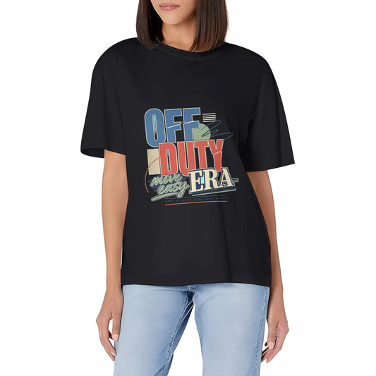 Women's Short Sleeve Graphic Crew Neck Casual Shirt Abstract Red Blue Color Graphic Print Printed Casual Cotton T-Shirt Colorful Art Top product image 1