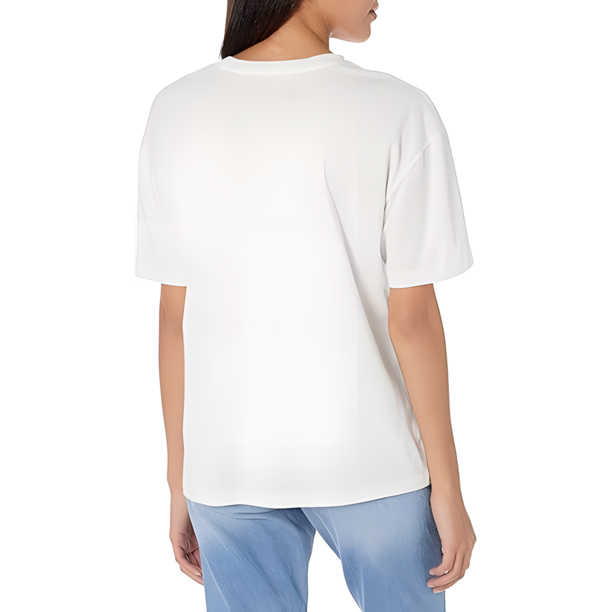 Women's Summer Short Sleeve T-Shirts Abstract Orange Blue Color Graphic print Crew Neck Casual Cotton Shirt product image 8