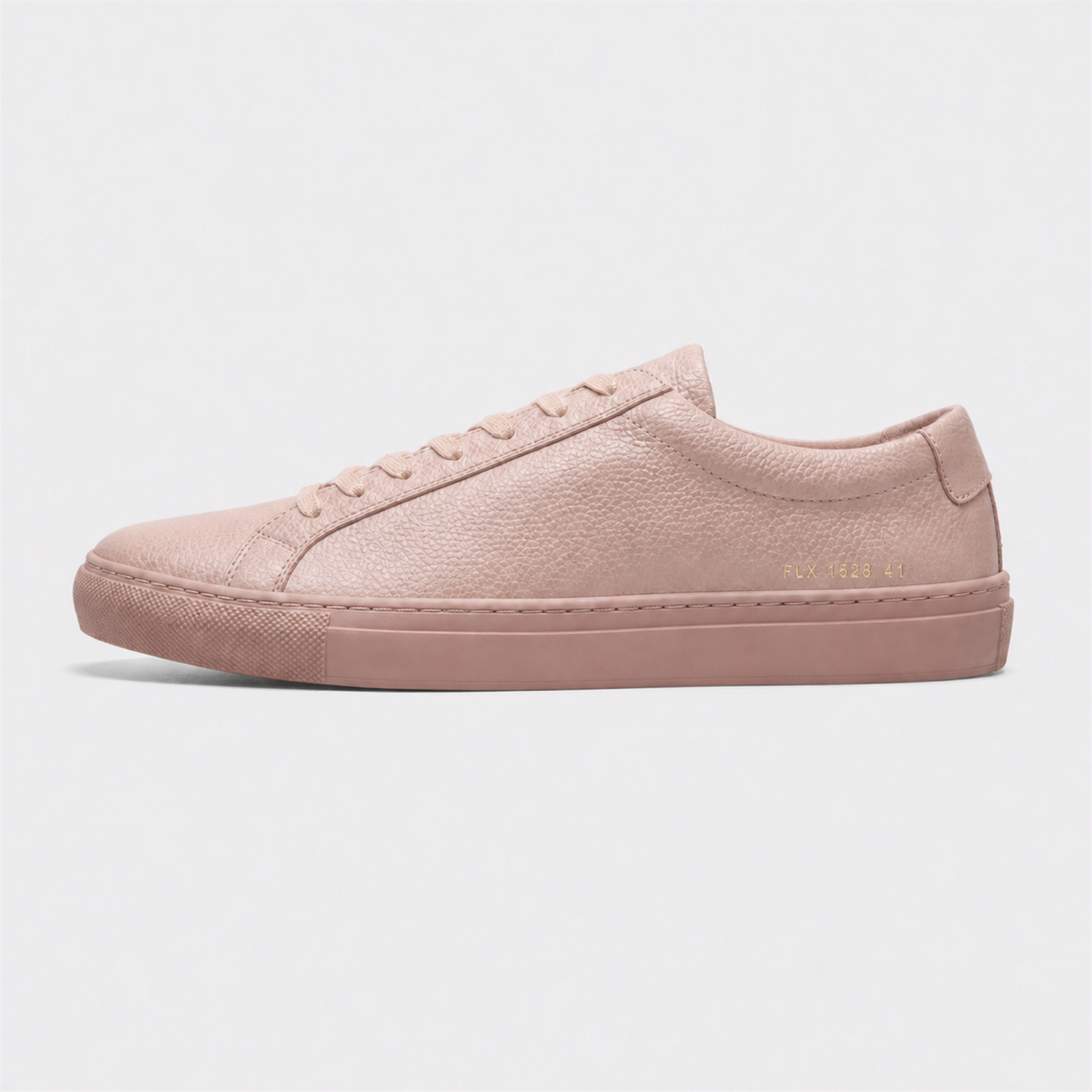 Blush classic leather low-top sneaker side view
