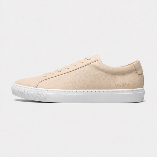 Blush / White Sole classic leather low-top sneaker side view
