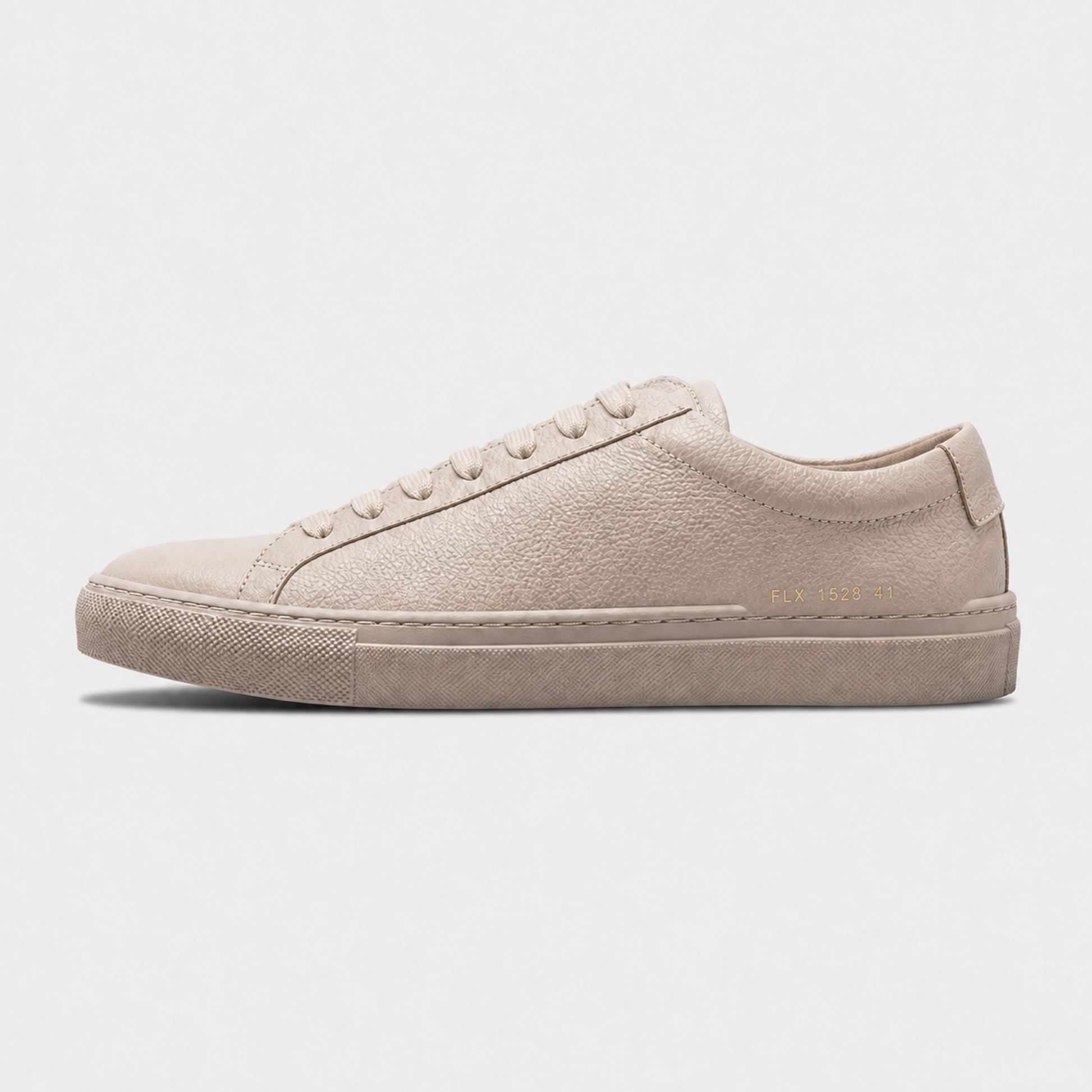 Nude classic leather low-top sneaker side view