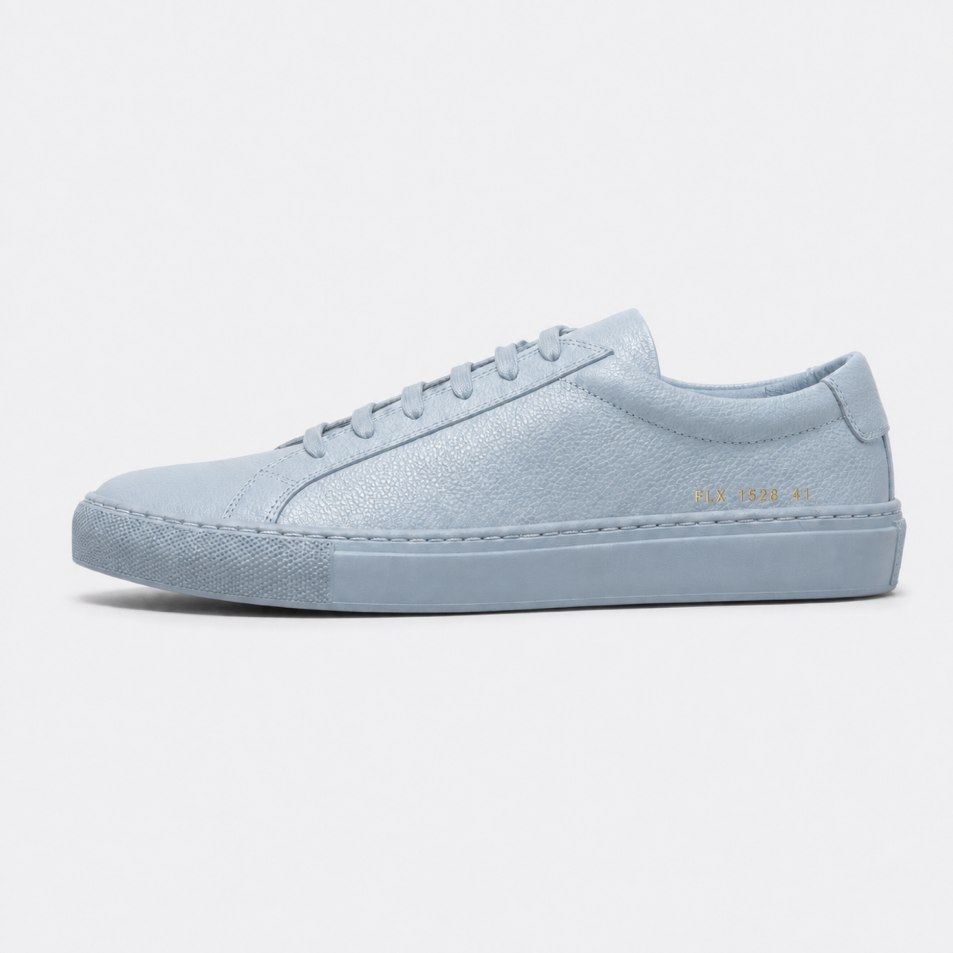 Powder Blue classic leather low-top sneaker side view