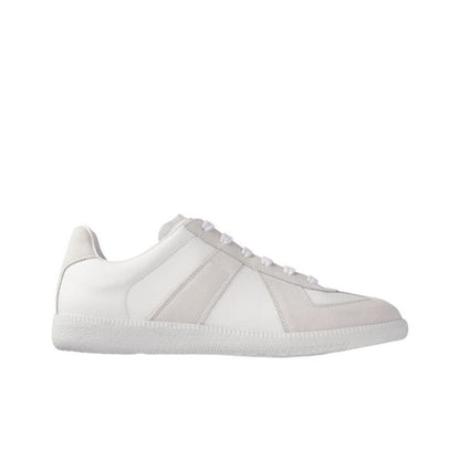 Maison Margiela Men's White Leather & Suede Sneakers