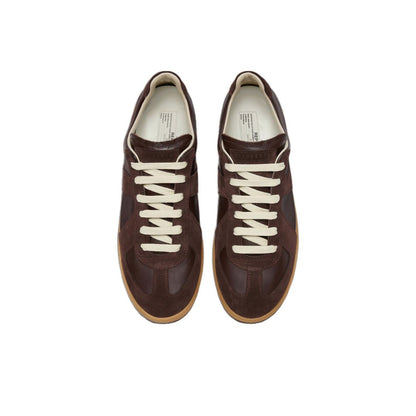 Maison Margiela Men's Brown Leather & Suede Sneakers