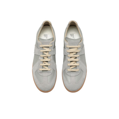 Maison Margiela Men's Grey Leather & Suede Sneakers
