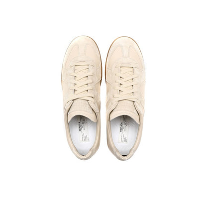 Maison Margiela Men's Beige Leather & Suede Sneakers