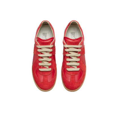 Maison Margiela Men's Rouge Leather & Suede Sneakers