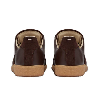 Maison Margiela Men's Brown Leather & Suede Sneakers