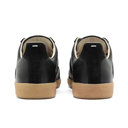 Maison Margiela Men's Black Leather & Suede Sneakers – Rubber Sole