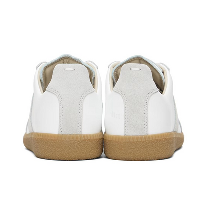Maison Margiela Men's White Leather & Beige Suede Sneakers